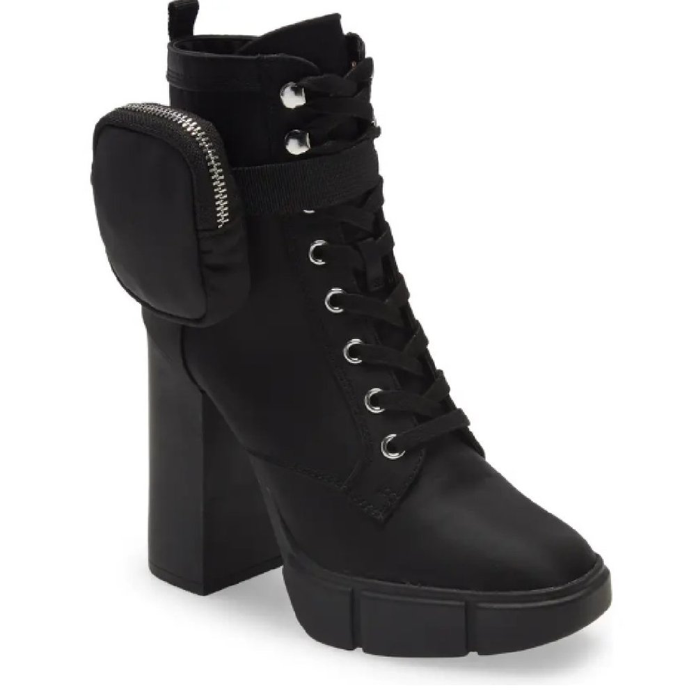Steve Madden Herrick Platform Combat Boots Black Size 10 NIB